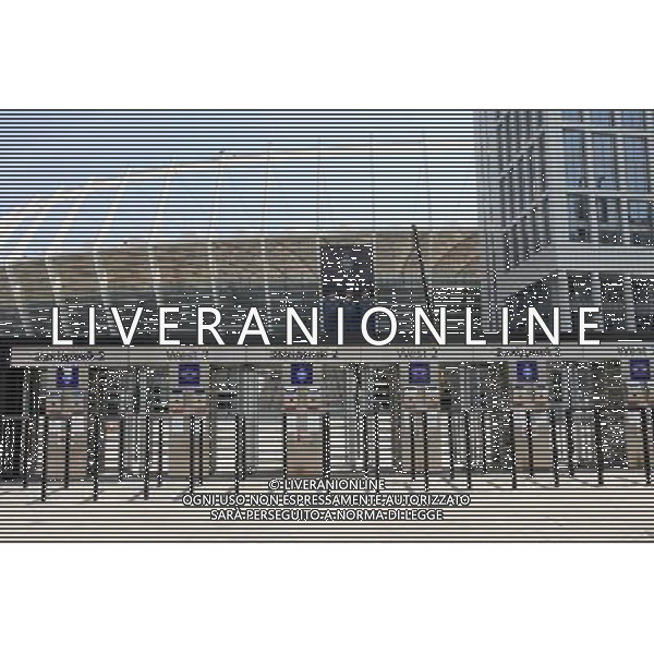KIJOW 27.04.2012 STADION OLIMPIJSKI W KIJOWIE --- OLYMPIC STADIUM IN KIEV STADION WEJSCIE BRAMKI --- STADIUM ENTRANCE GATES FOT. PIOTR KUCZA --- Newspix.pl AG ALDO LIVERANI S A S ONLY ITALY *** Local Caption *** www.newspix.pl mail us: info@newspix.pl call us: 0048 022 23 22 222 --- Polish Picture Agency by Ringier Axel Springer Poland