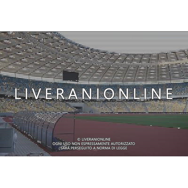 KIJOW 27.04.2012 STADION OLIMPIJSKI W KIJOWIE --- OLYMPIC STADIUM IN KIEV STADION TRYBUNY --- STADIUM STANDS FOT. PIOTR KUCZA --- Newspix.pl AG ALDO LIVERANI S A S ONLY ITALY *** Local Caption *** www.newspix.pl mail us: info@newspix.pl call us: 0048 022 23 22 222 --- Polish Picture Agency by Ringier Axel Springer Poland