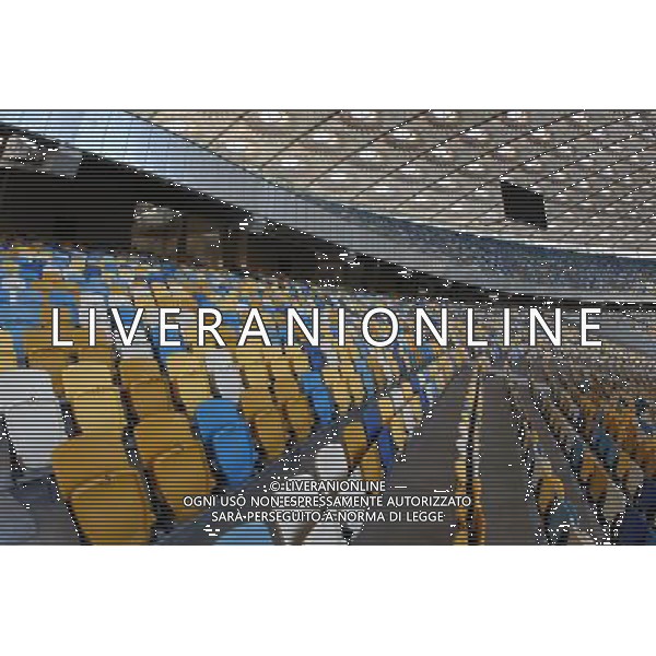 KIJOW 27.04.2012 STADION OLIMPIJSKI W KIJOWIE --- OLYMPIC STADIUM IN KIEV STADION TRYBUNY KRZESELKA --- STADIUM STANDS SEATS FOT. PIOTR KUCZA --- Newspix.pl AG ALDO LIVERANI S A S ONLY ITALY *** Local Caption *** www.newspix.pl mail us: info@newspix.pl call us: 0048 022 23 22 222 --- Polish Picture Agency by Ringier Axel Springer Poland