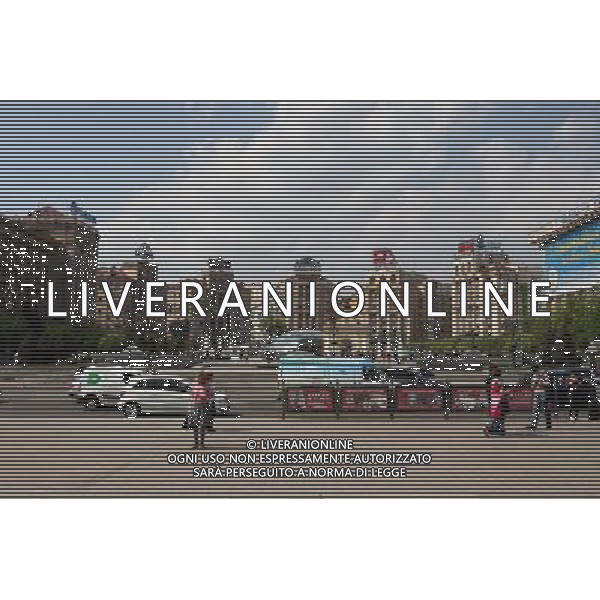 KIJOW 27.04.2012 KIJOW - MIASTO GOSPODARZ UEFA EURO 2012 --- KIEV - THE HOST CITY FOR UEFA EURO 2012 PLAC NIEZALEZNOSCI --- MAIDAN NEZALEZHNOSTI --- INDEPENDENCE SQUARE FOT. PIOTR KUCZA --- Newspix.pl AG ALDO LIVERANI S A S ONLY ITALY *** Local Caption *** www.newspix.pl mail us: info@newspix.pl call us: 0048 022 23 22 222 --- Polish Picture Agency by Ringier Axel Springer Poland