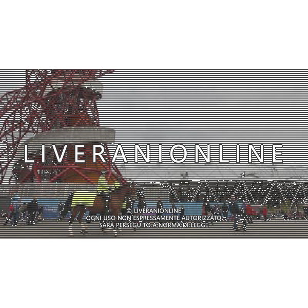 (120506) -- LONDON, May 6, 2012 () -- Rangers patrol at the entrance of the Olympic Park on May 5, 2012 in London. (/Wang Lili) ©photoshot/AGENZIA ALDO LIVERANI SAS - ITALY ONLY - Cerimonia di inaugurazione ufficiale dello Stadio Olimpico per le Olimpiadi di Londra 2012 a Londra 5 maggio 2012