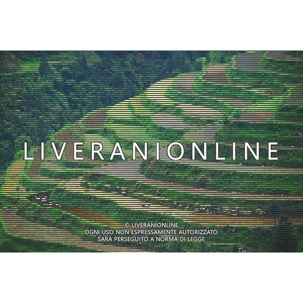 (120508) -- QIANDONGNAN, May 8, 2012 () -- Photo taken on May 7, 2012 shows the beautiful terraces in Zaige Miao Village of Jinping County, southwest China\'s Guizhou Province, May 7, 2012. (/Yang Wenbin) (llp) /photoshot/AG ALDO LIVERANI ITALY ONLY