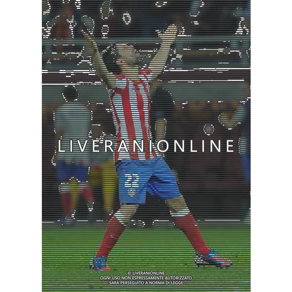 firo Fu§ball,Fussball, 09.05.2012 EL, UEFA Europa League Finale, Finale 2012, Final, Bukarest 2012, Saison 2011/2012 Atletico Madrid - Atletic Bilbao 3:0 Torjubel, Jubel, Diego, Atletico Madrid, nach seinem Tor zum 3:0, Gestik $worldrightsEs gelten unsere AGB, einsehbar auf www.firosportphoto.de copyright by firo sportphoto: Coesfelder Stra§e 207Ê 48249 D † L M E N (Duelmen) www.firosportphoto.de mail@firosportphoto.de (V o l k s b a n k B o c h u m - W i t t e n ) BLZ.: 430 601 29 Kt. Nr.: 341 117 100 Tel:Ê 02594-9916004 Fax:Ê 02594-9916005 BUCAREST_FINALE EUROPA LEGUE Atletico Madrid-Athletic Bilbao AG ALDO LIVERANI SAS - ITALY ONLY -