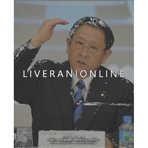 (120509) -- TOKYO, May 9, 2012 () -- Toyota Moter Corporation President Akio Toyoda speaks during a news conferece in Tokyo, Japan, May 9, 2012. Japanese automaker Toyota\'s group net profit contracted 30.5 precent to hit 283.5 billion yen (about 3.56 billion U.S. dollars) in the fiscal year ending in March, the company said Wednesday. (/Kenichiro Seki) (dzl) AG ALDO LIVERANI S A S ONLY ITALY