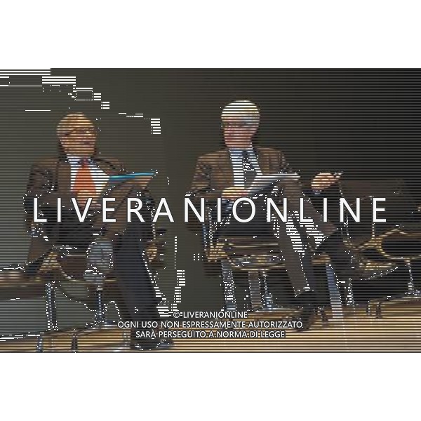 MILANO 10/5/2012 UNIVERSITA\' BOCCONI. VIA RONTGEN, 1 CONVEGNO: -OLTRE IL PIL: UN NUOVO CONCETTO DI VALORE. LA SOSTENIBILITA\' DALL\' AZIENDA AL SISTEMA PAESE.- NELLA FOTO AMARTYA SEN PREMIO NOBEL PER L\' ECONOMIA, INTERVISTATO DA BEPPE SEVERGNINI FOTO ROMANO/AG ALDO LIVERANI