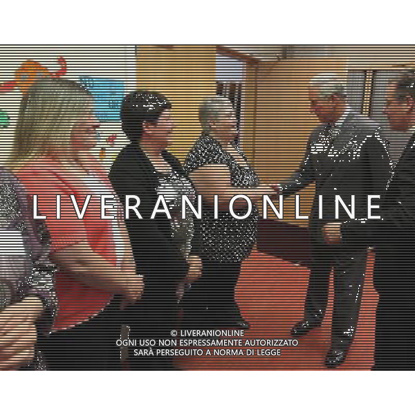 The Duke of Rothesay meets (from left to right) Marion Cree, Janet Cree and Ann Cree, during a visit to the North West Youth Project in Kilmarnock. ©photoshot/AGENZIA ALDO LIVERANI SAS - ITALY ONLY - REALI INGLESI: Il principoe Carlo d\'inghilterra in visita ai giovani del Nord Ovest Progetto a Kilmarnock. Scozia
