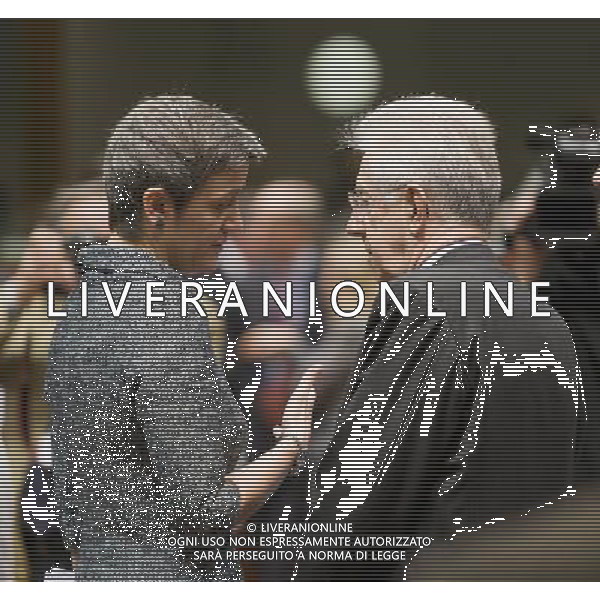 (120515) -- BRUSSELS, May. 15, 2012 () -- Danish Economy Minister Margrethe Vestager (L) talks with Italian Prime Minister and Finance Minister Mario Monti during EU Finance Ministers meeting at EU\'s headquarters in Brussels, capital of Belgium, May. 15, 2012. Eurogroup head late Monday strongly refuted the talk of Greece leaving the euro area and hinted at the possibility of softening some of the terms in the bailout program if the country reaffirms its commitments to the rescue plan.(/Thierry Monasse) (yt) ©photoshot/AGENZIA ALDO LIVERANI SAS - ITALY ONLY - Belgio: Riunione dei ministri delle Finanze dell\'Eurogruppo presso la sede dell\'Unione europea a Bruxelles