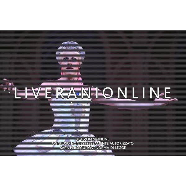 (120515) -- HONG KONG, May 15, 2012 () -- A dancer of Les Ballets Trockadero de Monte Carlo rehearses for a show in Hong Kong, south China, May 15, 2012. Les Ballets Trockadero de Monte Carlo, an American all-male drag ballet corps, gave its first show in Hong Kong on Tuesday. The 14 dancers of the ballet group portray both male and female roles in a humorous style. Their shows will last until May 20 in Hong Kong. (/Zhao Yusi) (llp) /ALDO LIVERANI SAS-ITALY ONLY - EDITORIAL USE ONLY