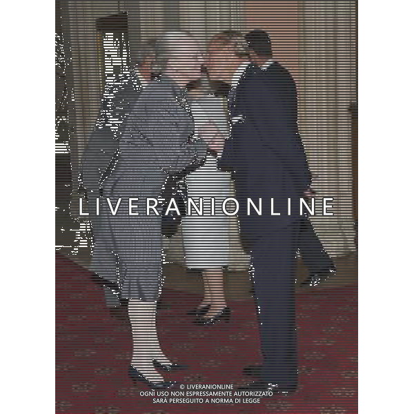 Her Majesty The Queen, accompanied by His Royal Highness The Duke of Edinburgh, gave a lunch at Windsor Castle for Sovereign Monarchs to commemorate her Diamond Jubilee. The Queen and The Duke of Edinburgh greeted their guests inside the Grand Vestibule, before joining them at a pre-lunch reception..THE QUEEN OF DENMARK . ©photoshot/Agenzia Aldo Liverani Sas - ITALY ONLY - REALI INGLESI: La regina d\'inghilterra incontra Re e regine, sovrani e capi di stato di 26 paesi stranieri al Castello di Windsor per un pranzo di celebrazione del Giubileo di diamante a Londra