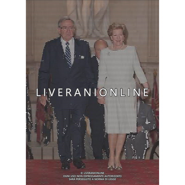 King Constantine and Queen Anne-Marie of the Hellenes arrive at a lunch for Sovereign Monarch\'s held in honour of Queen Elizabeth II\'s Diamond Jubilee, at Windsor Castle, in Windsor, Berkshire. ©photoshot/Agenzia Aldo Liverani Sas - ITALY ONLY - REALI INGLESI: La regina d\'inghilterra incontra Re e regine, sovrani e capi di stato di 26 paesi stranieri al Castello di Windsor per un pranzo di celebrazione del Giubileo di diamante a Londra