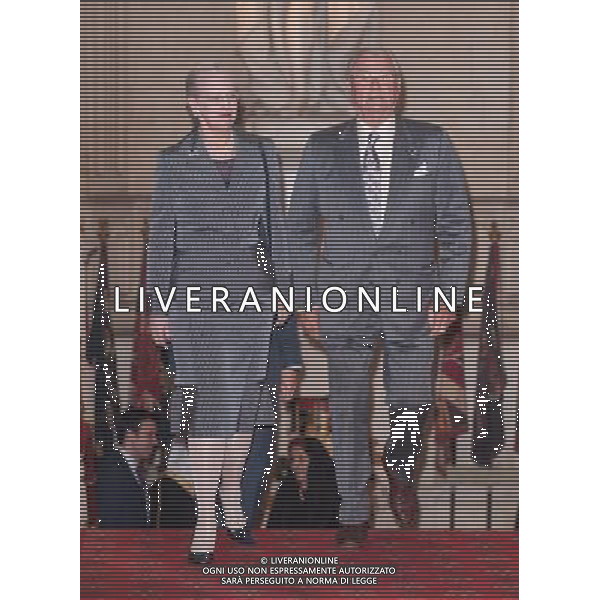 Queen Margarethe II of Denmark and Prince Henrik arrive at a lunch for Sovereign Monarch\'s held in honour of Queen Elizabeth II\'s Diamond Jubilee, at Windsor Castle, in Windsor, Berkshire. ©photoshot/Agenzia Aldo Liverani Sas - ITALY ONLY - REALI INGLESI: La regina d\'inghilterra incontra Re e regine, sovrani e capi di stato di 26 paesi stranieri al Castello di Windsor per un pranzo di celebrazione del Giubileo di diamante a Londra