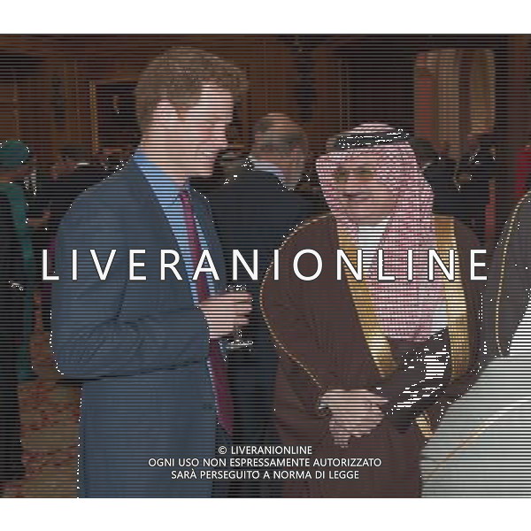 Prince Harry (left) speaks to Prince Mohammed bin Nawaf bin Abdulaziz Al Saud of Saudi Arabia at a lunch for Sovereign Monarch\'s held in honour of Queen Elizabeth II\'s Diamond Jubilee, at Windsor Castle, in Windsor, Berkshire. ©photoshot/Agenzia Aldo Liverani Sas - ITALY ONLY - REALI INGLESI: La regina d\'inghilterra incontra Re e regine, sovrani e capi di stato di 26 paesi stranieri al Castello di Windsor per un pranzo di celebrazione del Giubileo di diamante a Londra