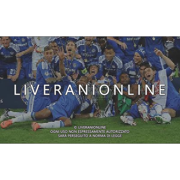 UEFA Champions League 2011/2012 Finale Monaco di Baviera (Germania) - 19.05.2012 Bayern Monaco-Chelsea Nella Foto:foto chelsea con la coppa squadra /Ph.Vitez-Ag. Aldo Liverani