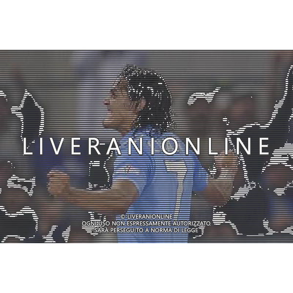 Roma - 20/05/2012 - Stadio Olimpico - Finale TIM CUP 2011/2012 - Juventus vs Napoli - nella foto: Edinson Cavani esulta dopo il raddoppio di Marek Hamsik å© Fabrizio Corradetti - Ag. Aldo Liverani sas