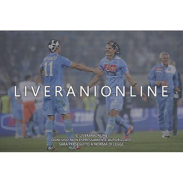 Roma - 20/05/2012 - Stadio Olimpico - Finale TIM CUP 2011/2012 - Juventus vs Napoli - nella foto: Edinson Cavani esulta a fine gara con Christian Maggio å© Fabrizio Corradetti - Ag. Aldo Liverani sas