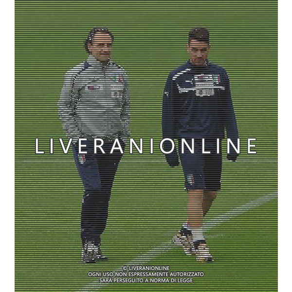 Raduno Nazionale Italiana Firenze - 21.05.2012 Allenamento Nella Foto:prandelli e cigarini /Ph.Vitez-Ag. Aldo Liverani