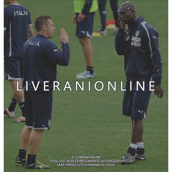 Raduno Nazionale Italiana Firenze - 21.05.2012 Allenamento Nella Foto:balotelli cassano /Ph.Vitez-Ag. Aldo Liverani