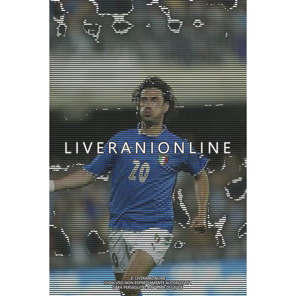 CAMPOBASSO 03/06/2003 ITALIA - IRLANDA DEL NORD AMICHEVOLE NELLA FOTO DELVECCHIO MARCO ESULTANTE FOTO PECORARO/AGENZIA ALDO LIVERANI