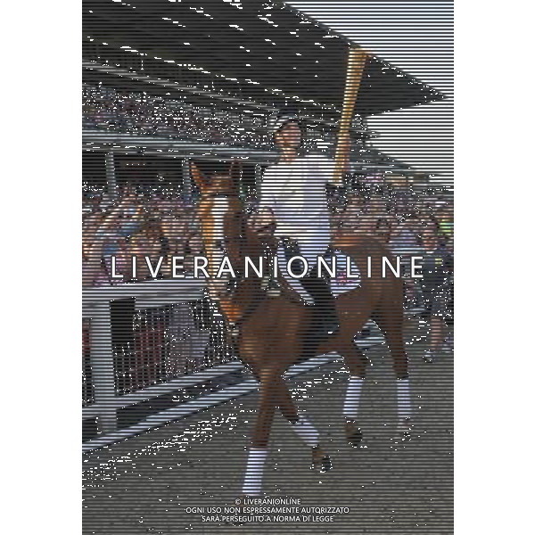  Zara Phillips on Toytown with the Olympic torch at Cheltenham Racecourse as part of the Olympic Torch Evening celebrations Date 23rd May 2012 AG ALDO LIVERANI S A S ONLY ITALY