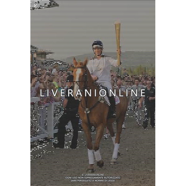  Zara Phillips on Toytown with the Olympic torch at Cheltenham Racecourse as part of the Olympic Torch Evening celebrations Date 23rd May 2012 AG ALDO LIVERANI S A S ONLY ITALY
