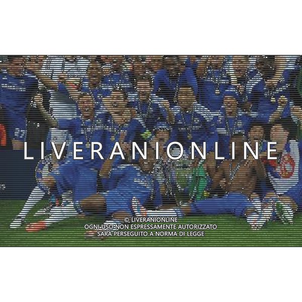 UEFA Champions League 2011/2012 Finale Monaco di Baviera (Germania) - 19.05.2012 Bayern Monaco-Chelsea Nella Foto:Esultanza Chelsea con la squadra /Ph.Vitez-Ag. Aldo Liverani
