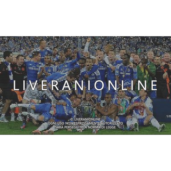 UEFA Champions League 2011/2012 Finale Monaco di Baviera (Germania) - 19.05.2012 Bayern Monaco-Chelsea Nella Foto:Esultanza Chelsea con la squadra /Ph.Vitez-Ag. Aldo Liverani