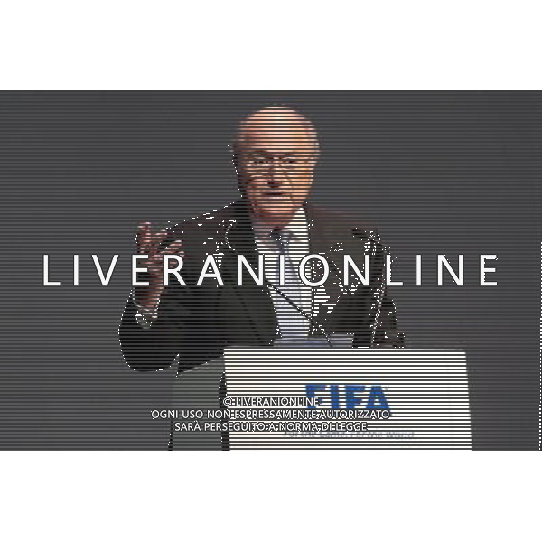 (120525) -- BUDAPEST, May 25, 2012 () -- FIFA President Joseph S. Blatter addresses delegates at the 62nd FIFA Congress opening ceremony in Budapest, Hungary on May 24, 2012. (/Istvan Doba) ag aldo liverani s a s only italy