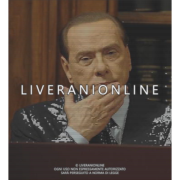Roma, 24 magio 2012- conferenza stampa in Sala Koch di Palazzo Madama, il presidente del Pdl, Silvio Berlusconi, e il segretario politico del partito, Angelino Alfano nella foto Silvio Berlusconi ph. corradetti/AG ALDO LIVERANI SAS
