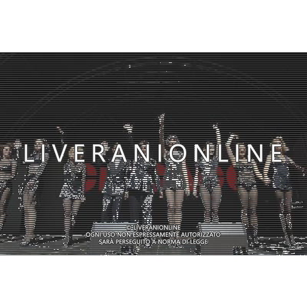 Cast of hit West End musicals Chicago and Mamma Mia perform popular numbers from the shows live to celebrate the square\'s launch. ©photoshot/AG ALDO LIVERANI SAS - ITALY ONLY -