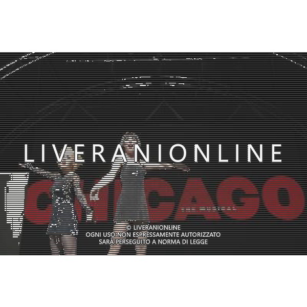 Cast of hit West End musicals Chicago and Mamma Mia perform popular numbers from the shows live to celebrate the square\'s launch. ©photoshot/AG ALDO LIVERANI SAS - ITALY ONLY -