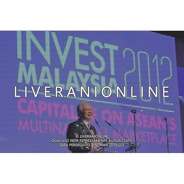 (120529) -- KUALA LUMPUR, May 29, 2012 () -- Malaysia\'s Prime Minister Najib Razak addresses the 2012 Invest Malaysia held by Bursa Malaysia and MayBank Investment Bank in Kuala Lumpur, Malaysia, May 29, 2012. (/Chong Voon Chung) (msq) ©photoshot/AGENZIA ALDO LIVERANI SAS - ITALY ONLY - Invest Malaysia 2012 tenuto da Bursa Malaysia e Maybank Investment Bank a Kuala Lumpur, Malesia, 29 maggio 2012.