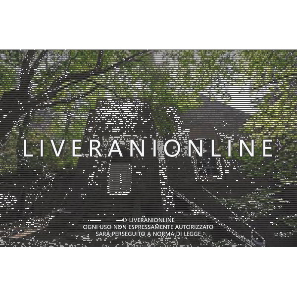 (120530) -- DEQING, May 30, 2012 () -- Photo taken on May 29, 2012 shows a chapel built in 1923 on the Mogan Mountain in Deqing County, east China\'s Zhejiang Province. Foreigners began to build villas on the Mogan Mountain since 1896 because of its coolness and quietness. More than 250 villas, temples and chapels are preserved on the mountain. The buildings represent the architectural styles of China, Britain, Russia, the United States, France and Germany, winning the name of \'world modern architecture museum\'. The Mogan villas were listed in the six batch of national key cultural relics units of protection in May 2006. The Mogan Mountain was also selected by the New York Times as one of the 45 Places to Go in 2012. (/Tan Jin) (zkr) ©photoshot/AGENZIA ALDO LIVERANI SAS - ITALY ONLY - Piu\' di 250 ville, templi e cappelle sono conservate sulla montagna nel Monte Mogan in Deqing County, a est della Cina provincia di Zhejian 30 maggio 2012