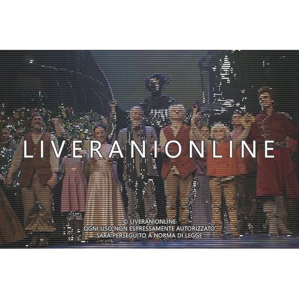 Curtain call of the world premiere of Cat Stevens\' ( Yusuf Islam ) musical fantasy Moonshadow. Cat Stevens joined the cast on stage. Princess Theatre, Melbourne, Australia. 31st May 2012. ©PHOTOSHOT/AG ALDO LIVERANI SAS - ITALY ONLY - *** Local Caption *** ..