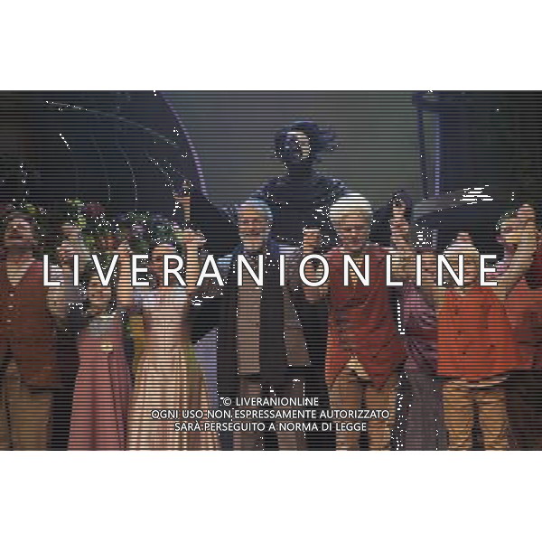 Curtain call of the world premiere of Cat Stevens\' ( Yusuf Islam ) musical fantasy Moonshadow. Cat Stevens joined the cast on stage. Princess Theatre, Melbourne, Australia. 31st May 2012. ©PHOTOSHOT/AG ALDO LIVERANI SAS - ITALY ONLY - *** Local Caption *** ..