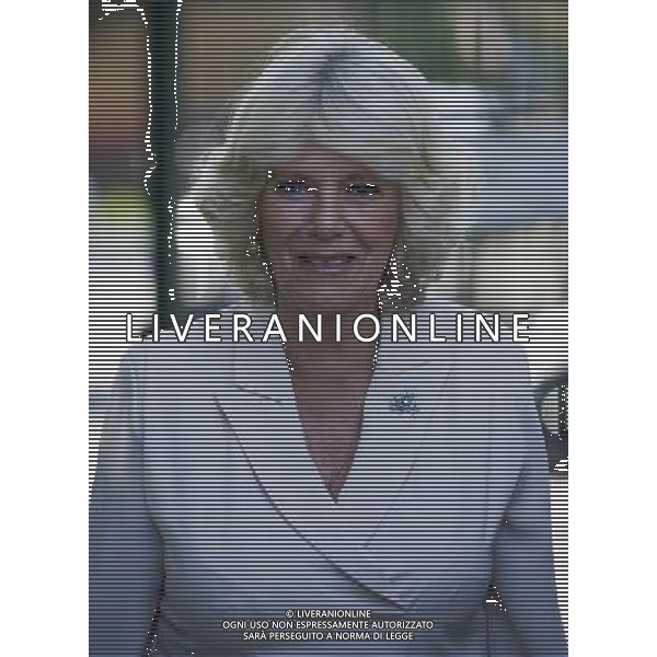  The Duchess of Cornwall toured gardens in Shoreditch and Dalston as part of a visit to the Chelsea Fringe Festival. Her Royal Highness met staff, volunteers and school children at Spitalfields City Farm and visited the Oranges and Lemons Garden at St. Leonardâ€™s Church in Shoreditch, and then toured The Geffrye Museum in Hackney and met community volunteers at the Dalston Eastern Curve Garden. /PHOTOSHOT/AG ALDO LIVERANI SAS -ITALY ONLY -