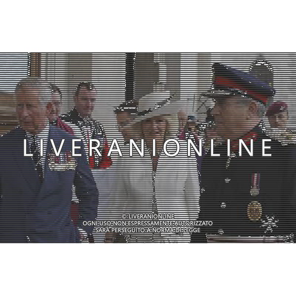 Britain\'s Prince Charles, left, and Camilla, Duchess of Cornwall, center, arrive at St Martin in the Fields Church in London, Wednesday, May 30, 2012. The Prince of Wales, President and The Duchess of Cornwall attended a reunion service for the Victoria Cross and George Cross Association. /PHOTOSHOT/AG ALDO LIVERANI SAS -ITALY ONLY -