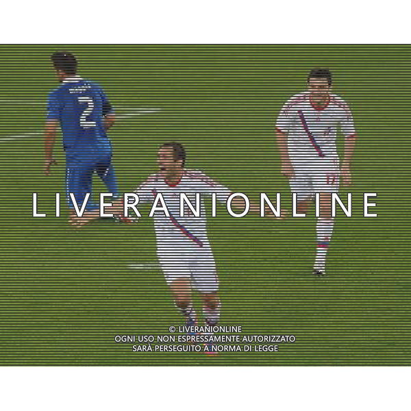 Partita Amichevole in vista di EURO 2012 Zurigo - 01.06.2012 Italia-Russia Nella Foto:kerzhakov esultanza dopo il gol /Ph.Vitez-Ag. Aldo Liverani