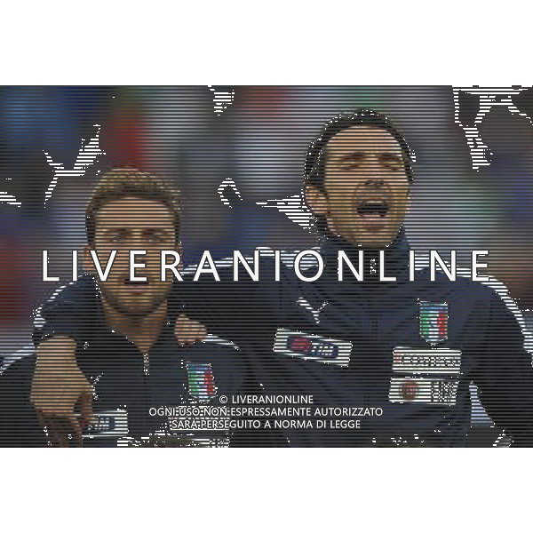 Partita Amichevole in vista di EURO 2012 Zurigo - 01.06.2012 Italia-Russia Nella Foto:Buffon Gianluigi - Marchisio Claudio /Ph.Vitez-Ag. Aldo Liverani