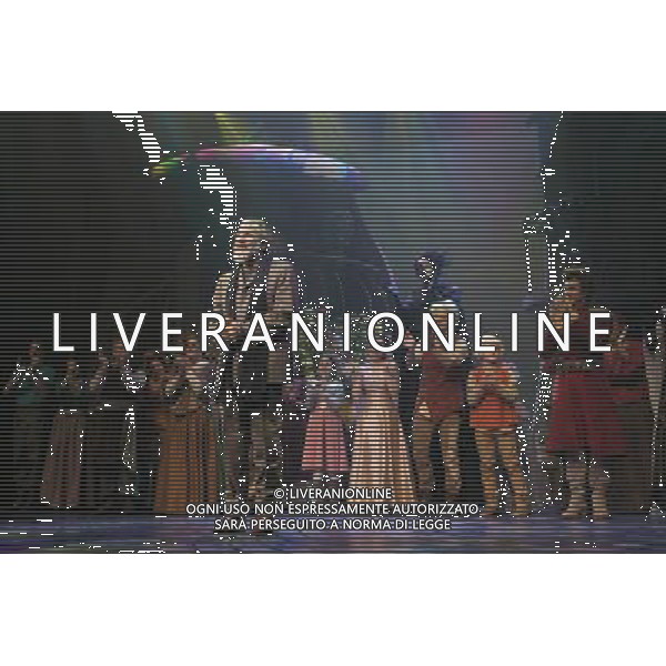 Curtain call of the world premiere of Cat Stevens\' musical fantasy Moonshadow. Cat Stevens joined the cast on stage. ©PHOTOSHOT/Agenzia Aldo Liverani Sas - ITALY ONLY - EDITORIAL USE ONLY