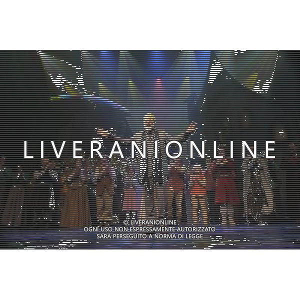 Curtain call of the world premiere of Cat Stevens\' musical fantasy Moonshadow. Cat Stevens joined the cast on stage. ©PHOTOSHOT/Agenzia Aldo Liverani Sas - ITALY ONLY - EDITORIAL USE ONLY