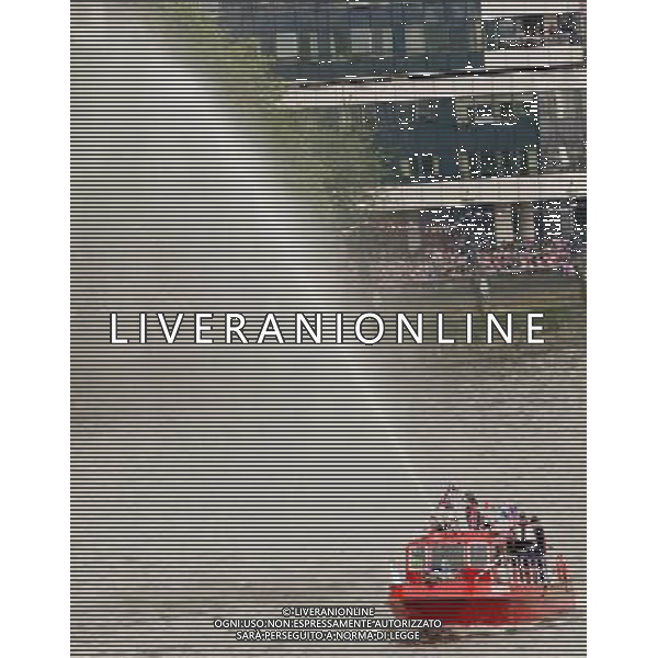  Picture Shows:Various boats take part at the Thames Diamond Jubilee Pageant to celebrate Her Majesty The Queen Elizabeth 2nd\'s 60 years as monarch of the United Kingdom. It is one of the largest flotillas ever assembled on the river. Rowed boats and working boats and pleasure vessels of all shapes and sizes will be beautifully dressed with streamers and Union Flags, their crews and passengers turned out in their finest rigs. The armed forces, fire, police, rescue and other services will be afloat and there will be an exuberance of historic boats, wooden launches, steam vessels and other boats of note. Date 03rd June 2012 *World Rights Only* *Unbylined uses will incur an additional discretionary fee!* /PHOTOSHOT/AG ALDO LIVERANI SAS - ITALY ONLY -