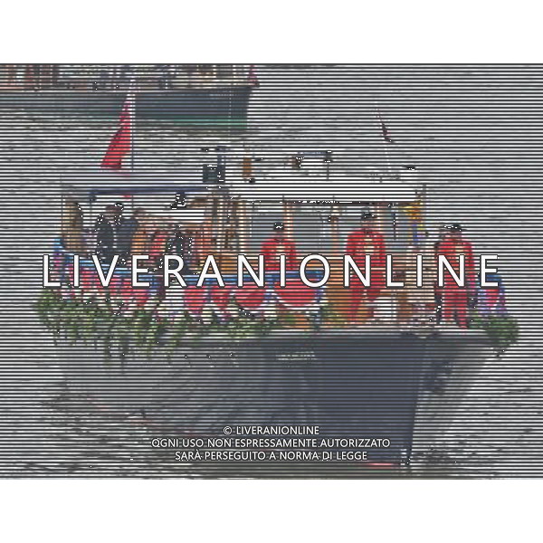  Picture Shows:John Major and others at the Thames Diamond Jubilee Pageant to celebrate Her Majesty The Queen Elizabeth 2nd\'s 60 years as monarch of the United Kingdom. It is one of the largest flotillas ever assembled on the river. Rowed boats and working boats and pleasure vessels of all shapes and sizes will be beautifully dressed with streamers and Union Flags, their crews and passengers turned out in their finest rigs. The armed forces, fire, police, rescue and other services will be afloat and there will be an exuberance of historic boats, wooden launches, steam vessels and other boats of note. Date 03rd June 2012 *World Rights Only* *Unbylined uses will incur an additional discretionary fee!* /PHOTOSHOT/AG ALDO LIVERANI SAS - ITALY ONLY -