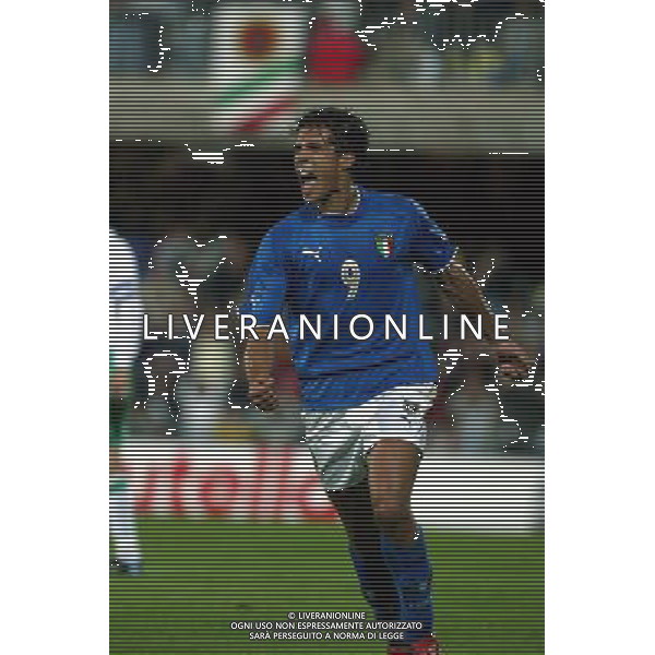 CAMPOBASSO 03/06/2003 ITALIA - IRLANDA NORD AMICHEVOLE nella foto CORRADI ESULTANTE AGENZIA ALDO LIVERANI 