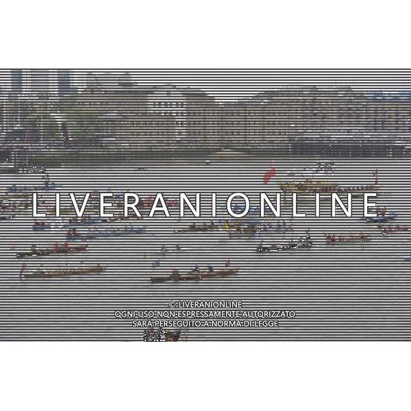 HM Queen Elizabeth II accompanied by her family, including the Duke of Edinburgh, the Duke and Duchess of Cornwall, and the Duke and Duchess of Cambridge1,000-boat Diamond Jubilee pageant along the Thames. Tower Bridge, London PHOTOSHOT/AG ALDO LIVERANI SAS ITALY ONLY -