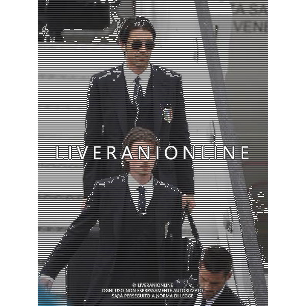 KRAKOW LOTNISKO KRAKOW BALICE 05.06.2012 EURO 2012 PILKA NOZNA REPREZENTACJA WLOCHY PRZYLOT DO POLSKI NZ RICCARDO MONTOLIVO GIANLUIGI BUFFON FOT MICHAL NOWAK / NEWSPIX.PL CRACOW 05.06.2012 FOOTBALL CRACOW BALICE POLISH AIRPORT ARRIVING OF THE NATIONAL TEAM OF ITALY FOR TRAINING CAMPS IN POLAND DURING THE EURO 2012 MICHAL NOWAK / NEWSPIX.PL --- Newspix.pl AG ALDO LIVERANI S AS ONLY ITALY *** Local Caption *** www.newspix.pl mail us: info@newspix.pl call us: 0048 022 23 22 222 --- Polish Picture Agency by Ringier Axel Springer Poland