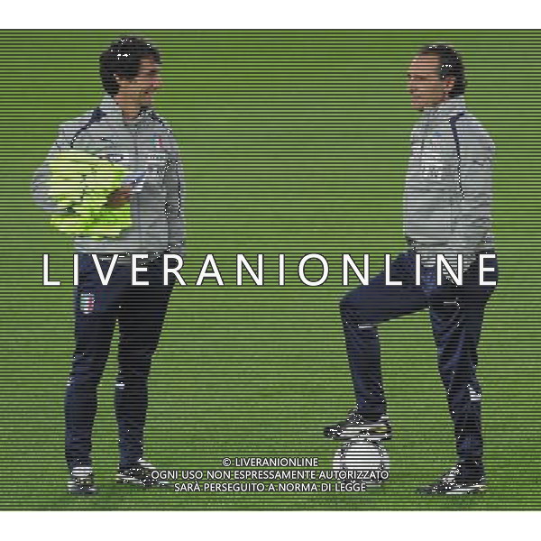 Campionati Europei UEFA 2012 Polonia/Ucraina Cracovia (Polonia) - 05.06.2012 Allenamento Nazionale Italiana Nella Foto:prandelli pin /Ph.Vitez-Ag. Aldo Liverani