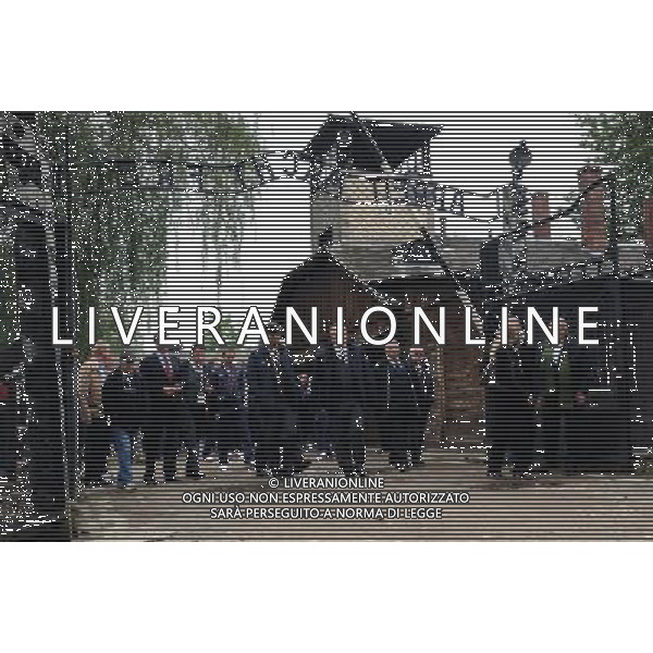 Campionati Europei UEFA 2012 Polonia/Ucraina Auschwitz (Polonia) - 06.06.2012 Visita della Nazionale a Auschwitz e Birkenau Nella Foto:arrivo della nazionale a Auschwitz /Ph.Vitez-Ag. Aldo Liverani