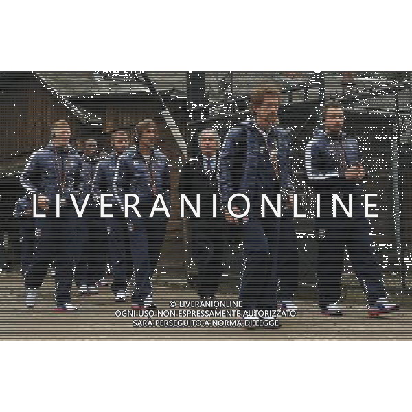 Campionati Europei UEFA 2012 Polonia/Ucraina Auschwitz (Polonia) - 06.06.2012 Visita della Nazionale a Auschwitz e Birkenau Nella Foto:arrivo della nazionale a Auschwitz cassano pirlo de rossi abate ogbonna /Ph.Vitez-Ag. Aldo Liverani