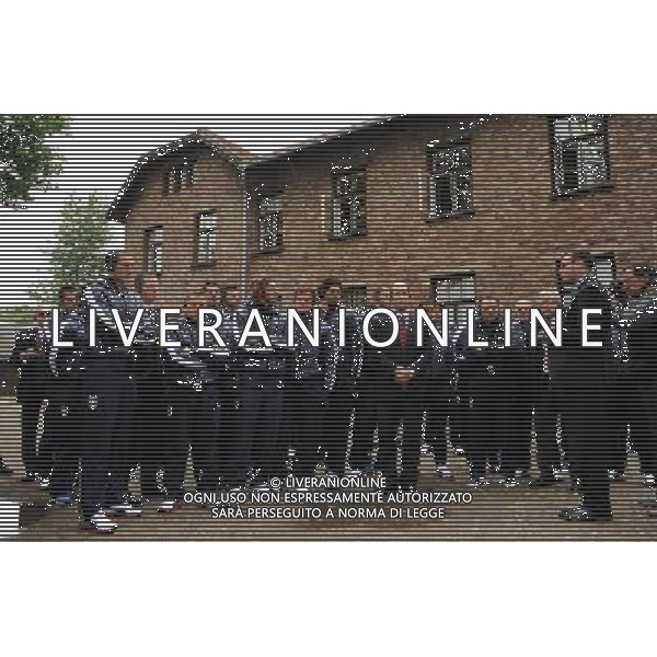 Campionati Europei UEFA 2012 Polonia/Ucraina Auschwitz (Polonia) - 06.06.2012 Visita della Nazionale a Auschwitz e Birkenau Nella Foto:il gruppo della nazionale a auschwitz /Ph.Vitez-Ag. Aldo Liverani