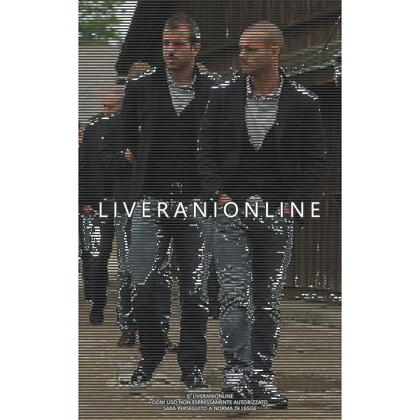 Campionati Europei UEFA 2012 Polonia/Ucraina Auschwitz (Polonia) - 06.06.2012 Visita della Nazionale a Auschwitz e Birkenau Nella Foto:arrivo della nazionale olandese a Auschwitz sneijder van der vaart /Ph.Vitez-Ag. Aldo Liverani